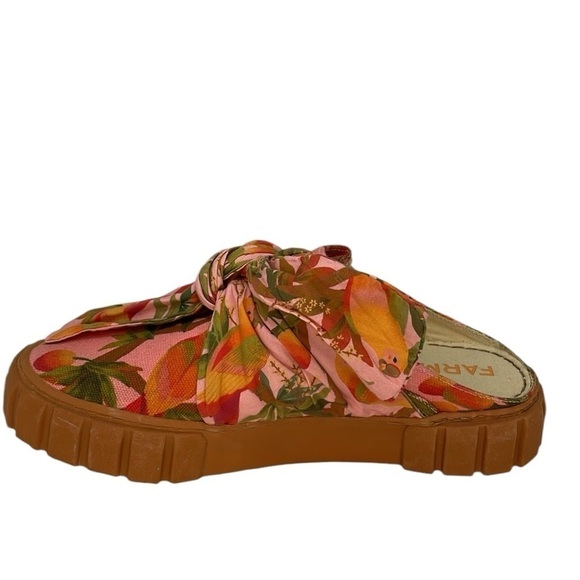 FARM RIO Sneakers Shoes Mules Summer Dream Pink Peaches Size 8.5 - Picture 5 of 12